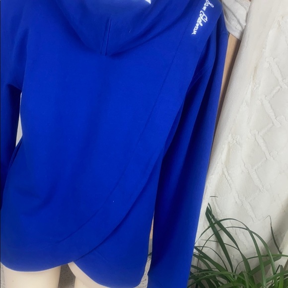 Sam Edelman Blue Cross Back Hoodie Sweater - Picture 4 of 11